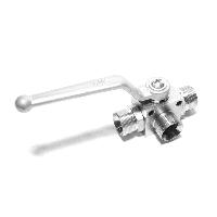 Кран 3-х ходовой S32-S32-S32 (М27х1,5-М27х1,5-М27х1,5) шаровый