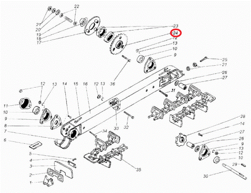Звездочка Енисей КДМ 2-23-9-1 предохранит. механиз